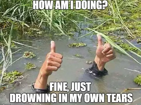 Drowning Thumbs Up Meme Generator